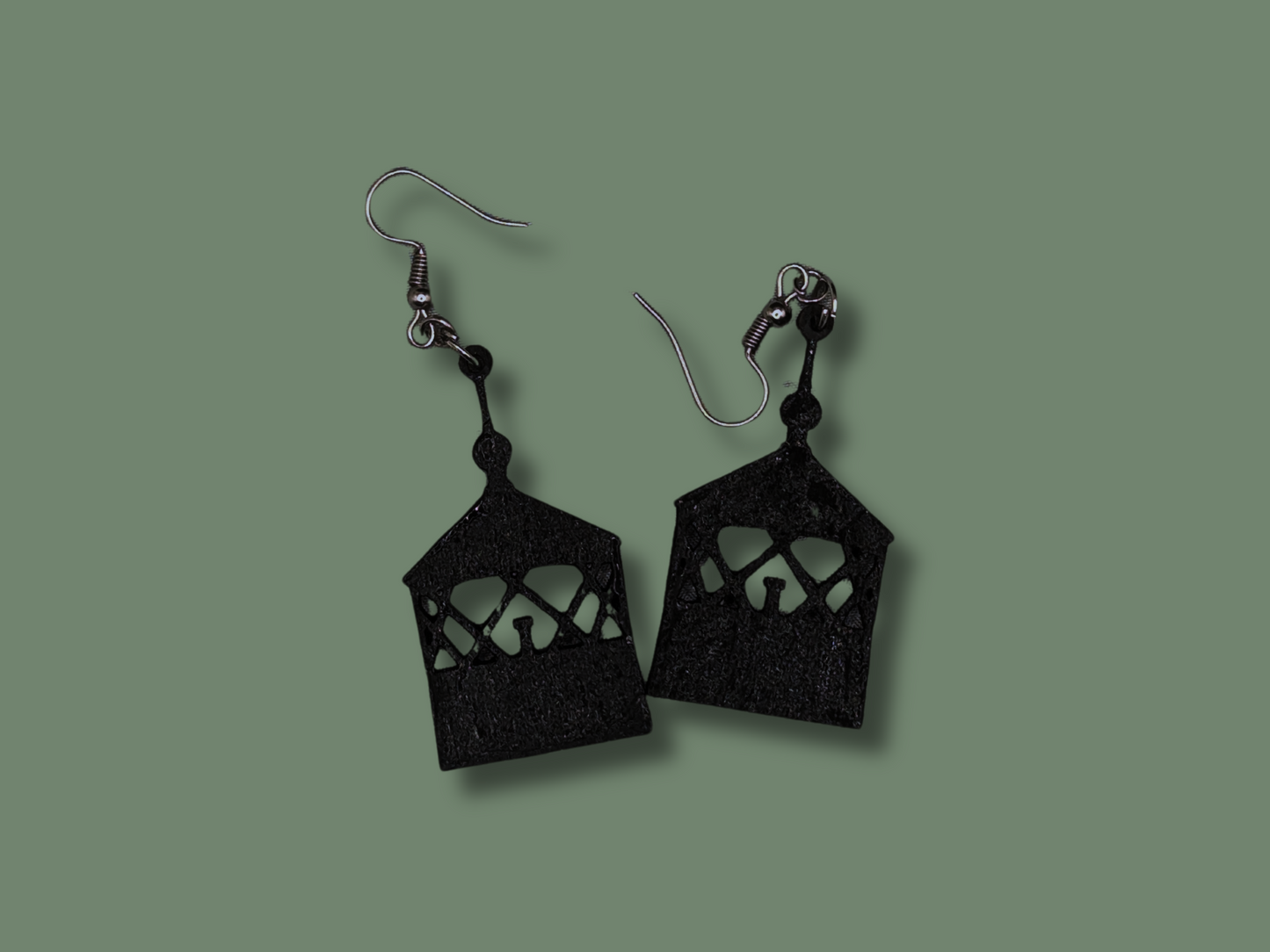 St. Joseph North Pier Lighthouse Earrings in Super-Light Wood