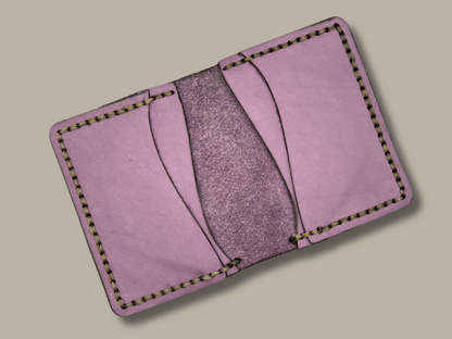 Limited Coastline Cardholder / Wallet in Reclaimed Amethyst Leather