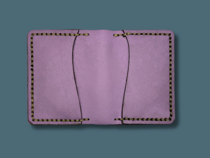 Limited Coastline Cardholder / Wallet in Reclaimed Amethyst Leather