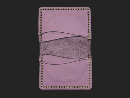 Limited Coastline Cardholder / Wallet in Reclaimed Amethyst Leather