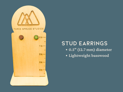 Lime Earrings in Super-Light Wood