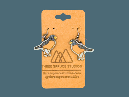 Robin Earrings in Super-Light Wood