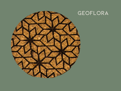 Patterned Round Cork Coasters (set of 4)