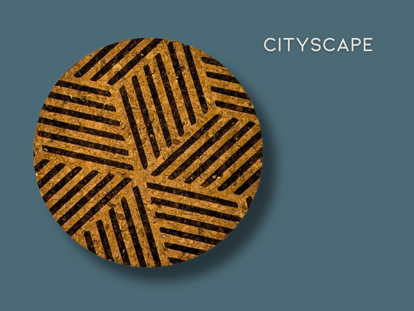 Patterned Round Cork Coasters (set of 4)