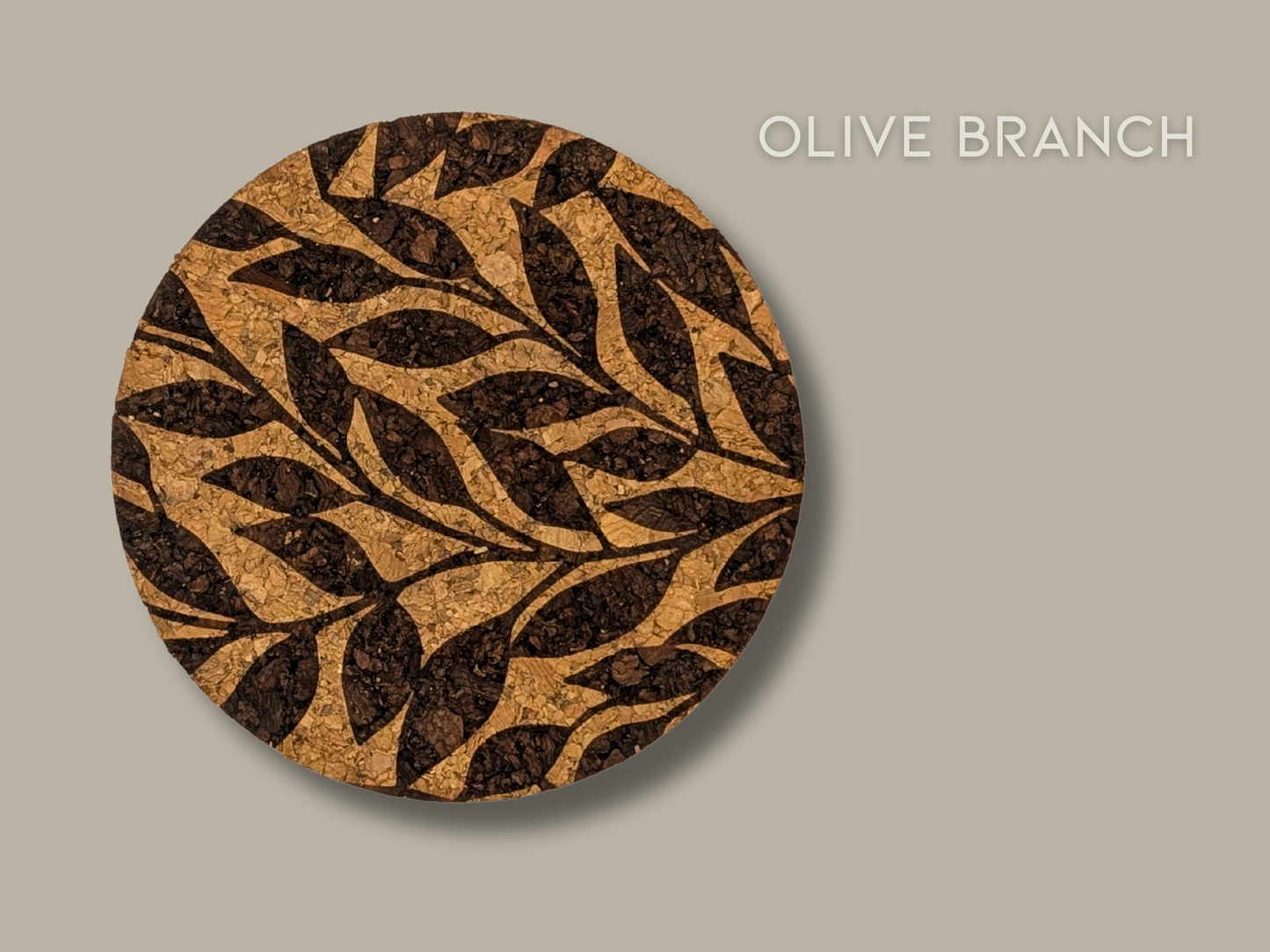 Patterned Round Cork Coasters (set of 4)