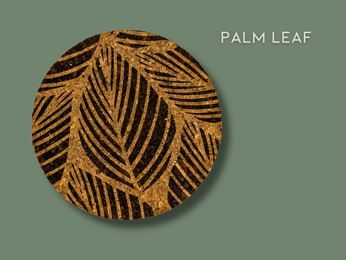 Patterned Round Cork Coasters (set of 4)