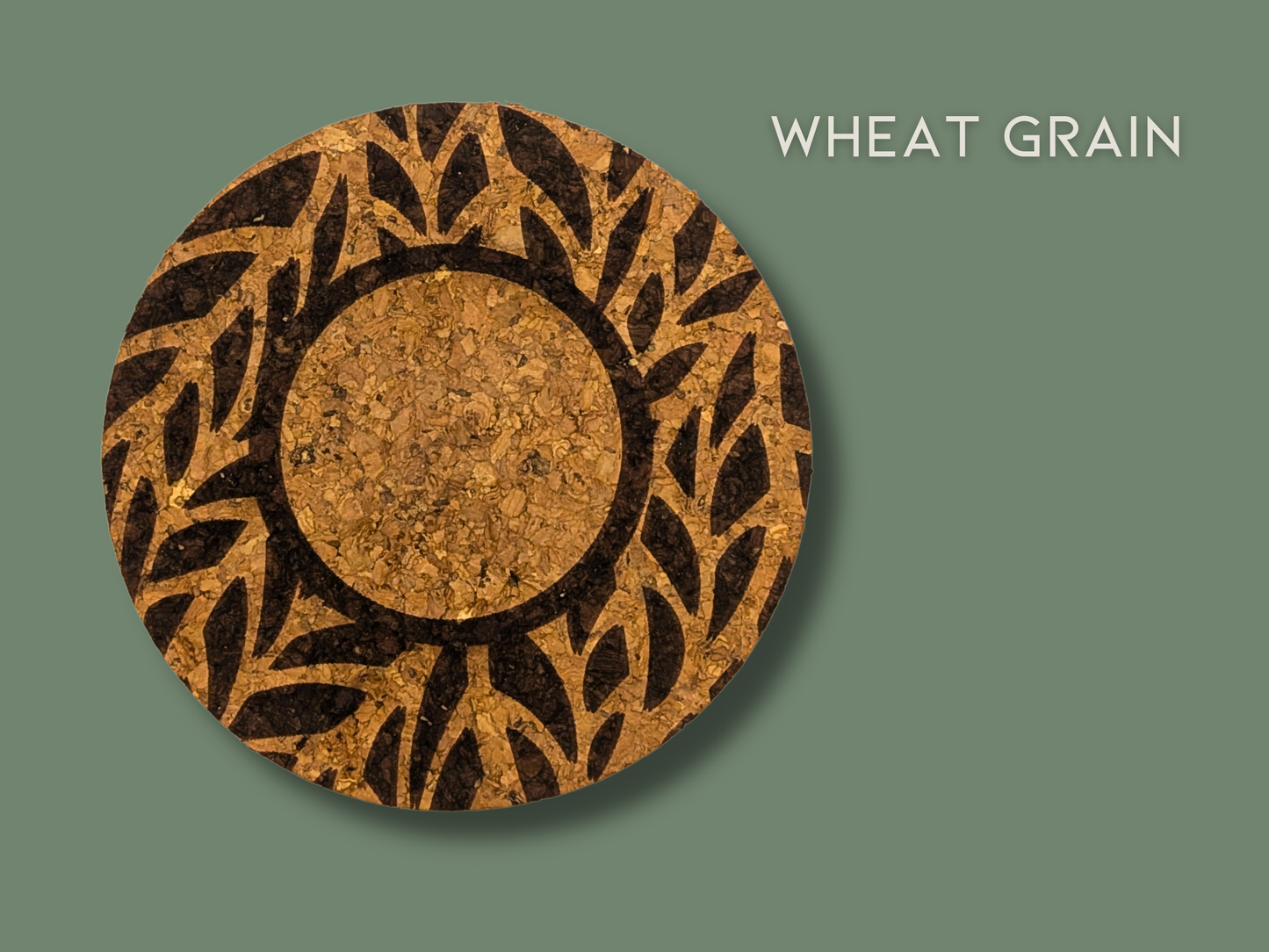 Patterned Round Cork Coasters (set of 4)