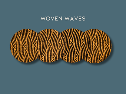 Patterned Round Cork Coasters (set of 4)
