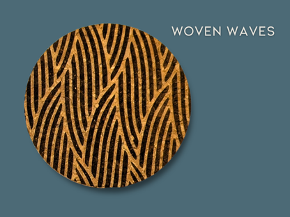 Patterned Round Cork Coasters (set of 4)