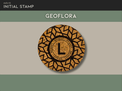 Personalized Round Cork Coasters with Name and Initial (set of 4)