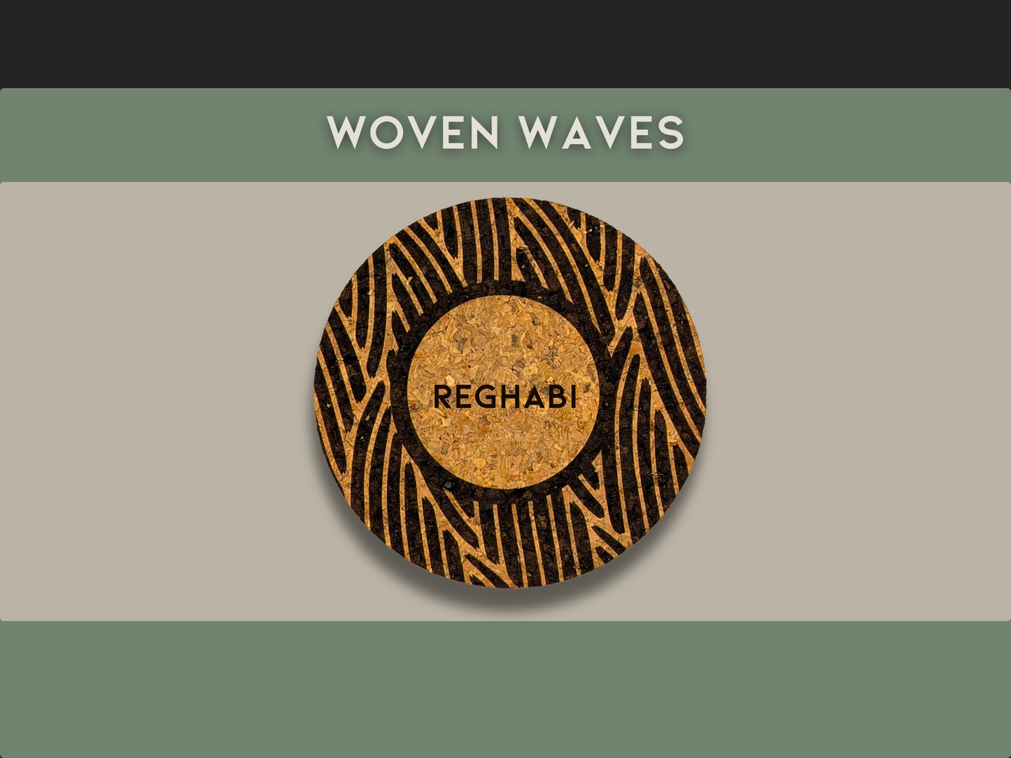 Personalized Round Cork Coaster with Name (Individual Coaster)