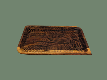 Limited: Small Palm Leaf Acacia Wood Appetizer / Multipurpose Tray