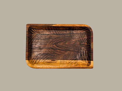 Limited: Small Palm Leaf Acacia Wood Appetizer / Multipurpose Tray