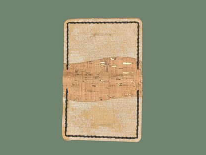 Coastline Cardholder / Wallet in Two-Tone Metallic Cork Leather