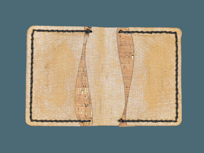 Coastline Cardholder / Wallet in Two-Tone Metallic Cork Leather