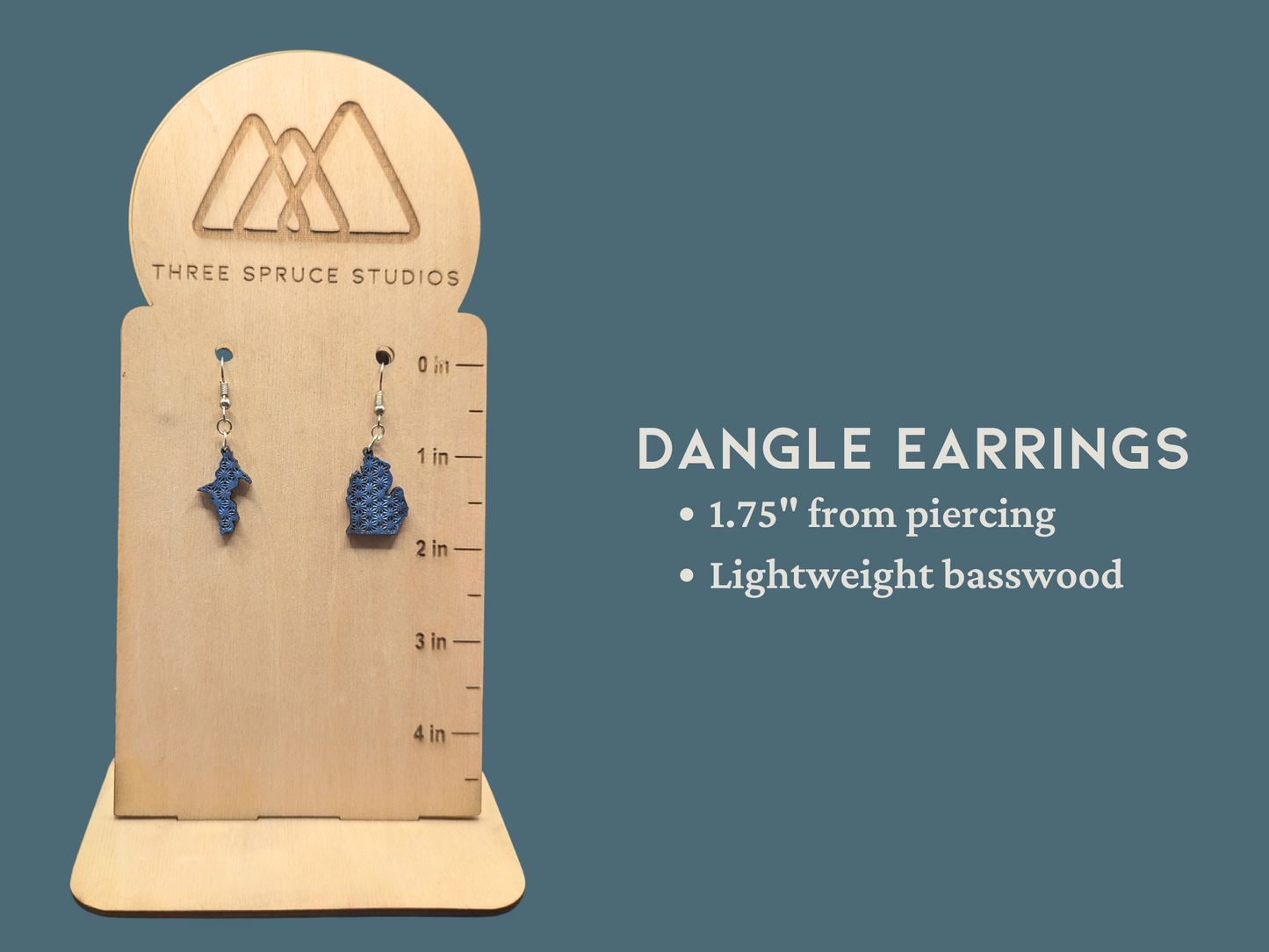 LP ♡ UP Earrings in Super-Light Wood