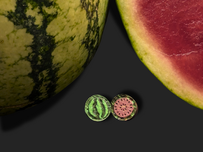 Watermelon Earrings in Super-Light Wood